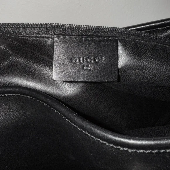 Gucci by Tom Ford Jackie Black Leather Minimalist Shoulder Bag Vintage 90s - Picture 7 of 8